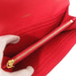 BURBERRY Bifold Wallet leather Red Women Used Authentic