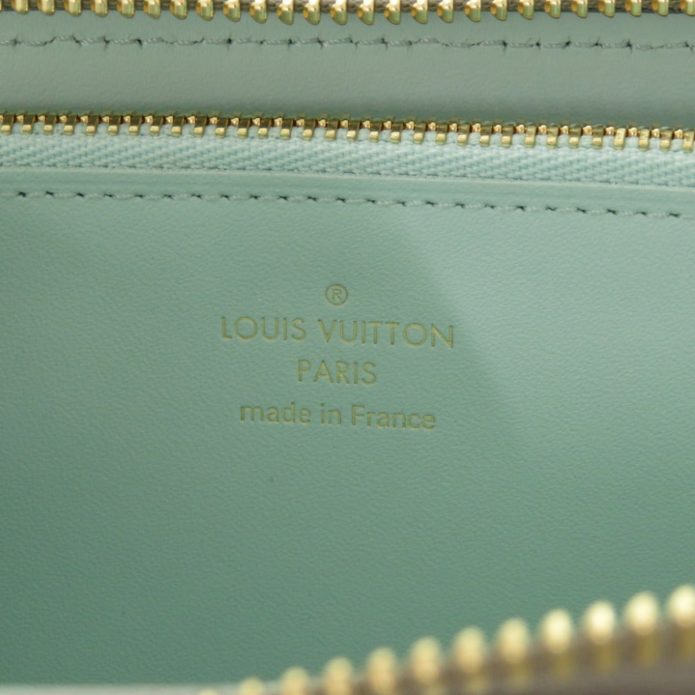 LOUIS VUITTON Long Wallet Purse M83654 Trion Leather Flint Gray Portefeuille comet Women Used Authentic