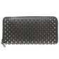 Christian Louboutin Long Wallet Purse 1165044 leather black Zip Around studs Panettone unisex(Unisex) Used Authentic