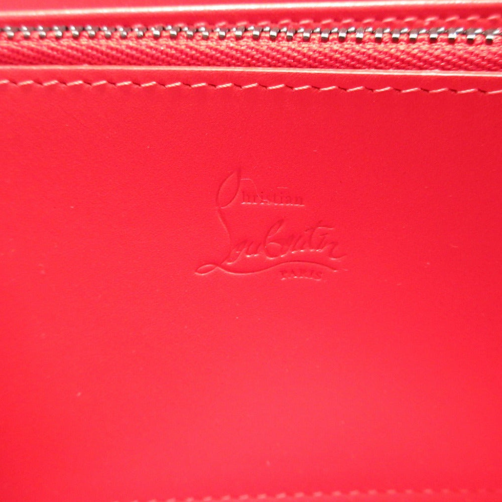 Christian Louboutin Long Wallet Purse 1165044 leather black Zip Around studs Panettone unisex(Unisex) Used Authentic