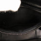 BURBERRY Shoulder Bag leather black Leopard Women Used Authentic