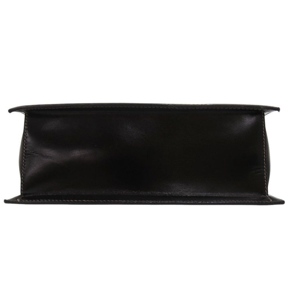 GUCCI Handbag leather black Old Gucci Turnlock Formal Bag Women Used Authentic
