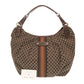 CELINE Handbag Canvas, Leather Brown one belt Macadam Women Used Authentic