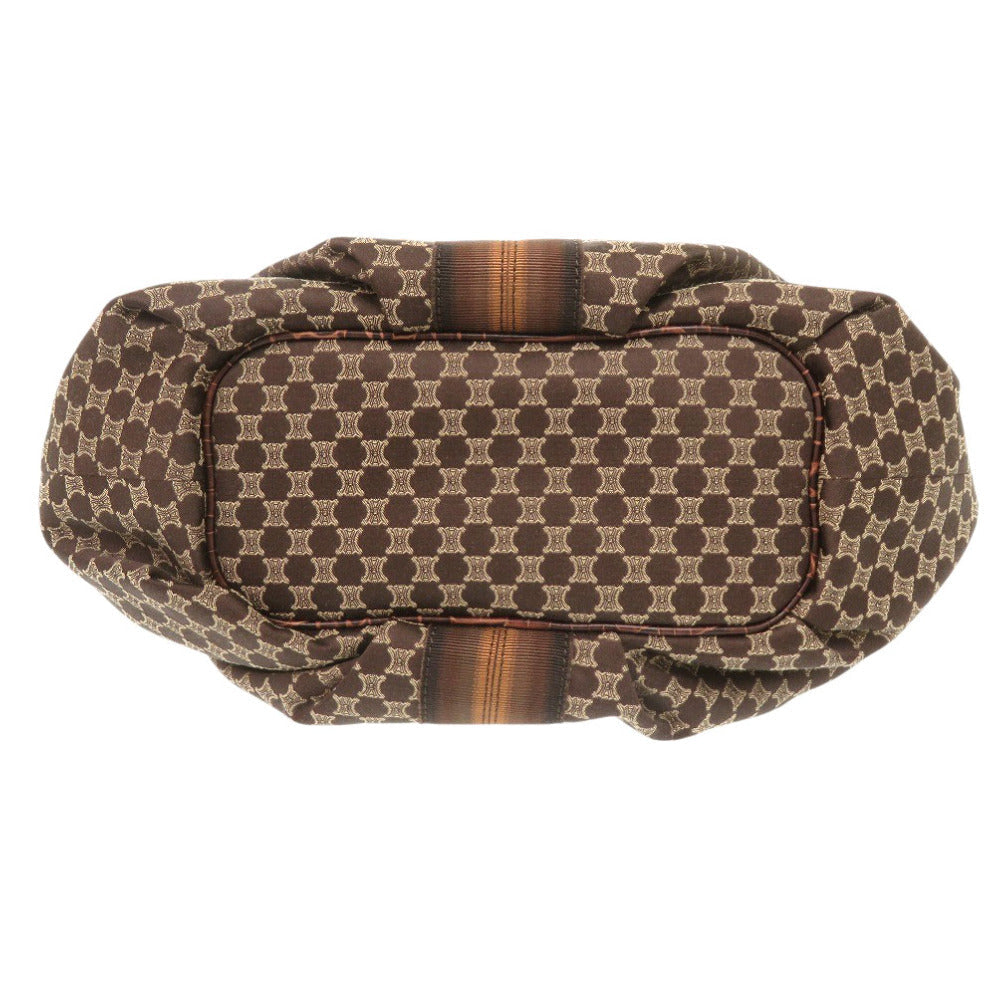 CELINE Handbag Canvas, Leather Brown one belt Macadam Women Used Authentic