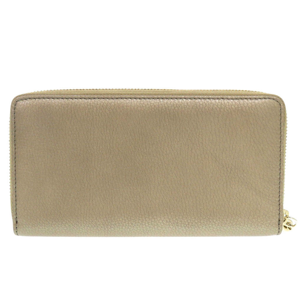 GUCCI Long Wallet Purse 308004 leather gold Soho
