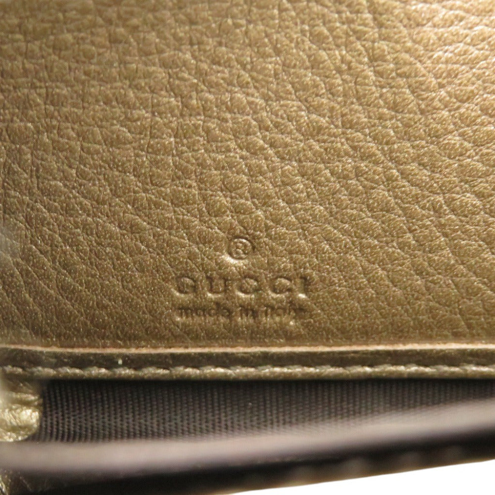 GUCCI Long Wallet Purse 308004 leather gold Soho