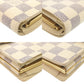 LOUIS VUITTON Bifold Wallet N61676 Damier Azur Canvas white Damier Azur Portefeuille Viennoiserie Women Used Authentic