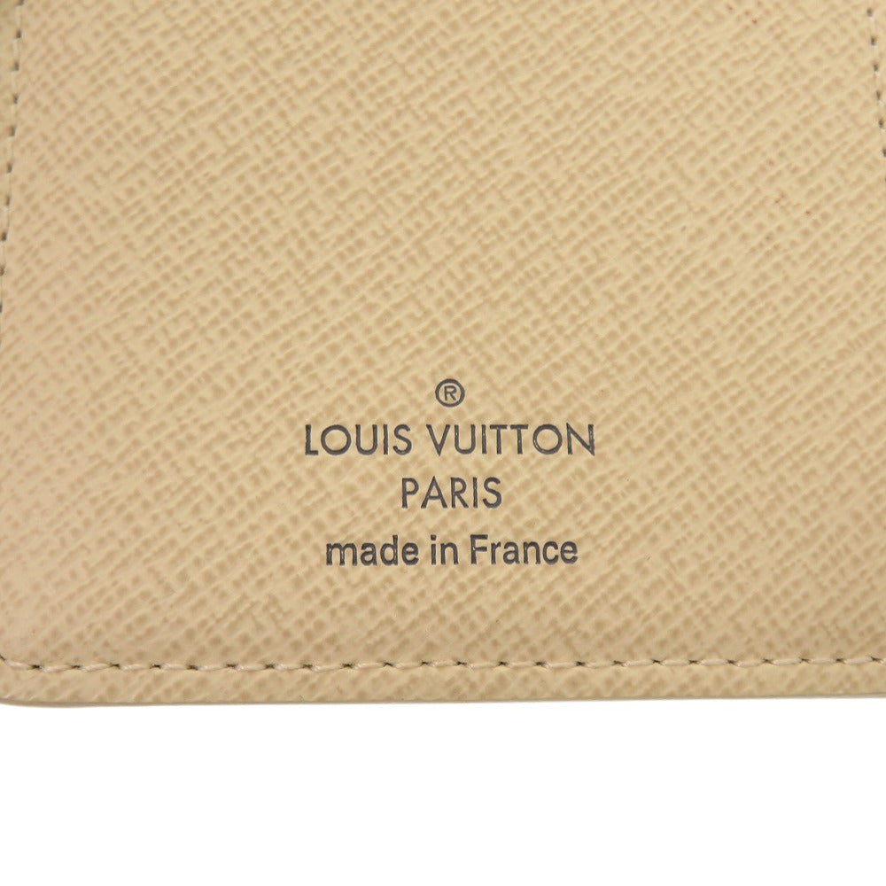 LOUIS VUITTON Bifold Wallet N61676 Damier Azur Canvas white Damier Azur Portefeuille Viennoiserie Women Used Authentic