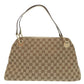 GUCCI Tote Bag 121023 GG canvas, leather beige Women Used Authentic