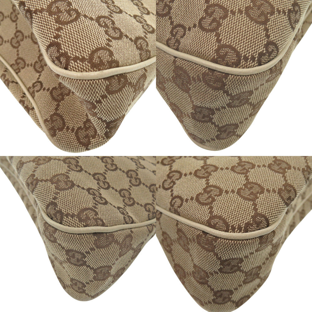 GUCCI Tote Bag 121023 GG canvas, leather beige Women Used Authentic