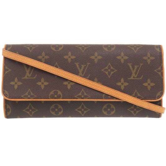 LOUIS VUITTON Shoulder Bag M51852 Monogram canvas Brown Monogram Pochette Twin GM Women Used Authentic
