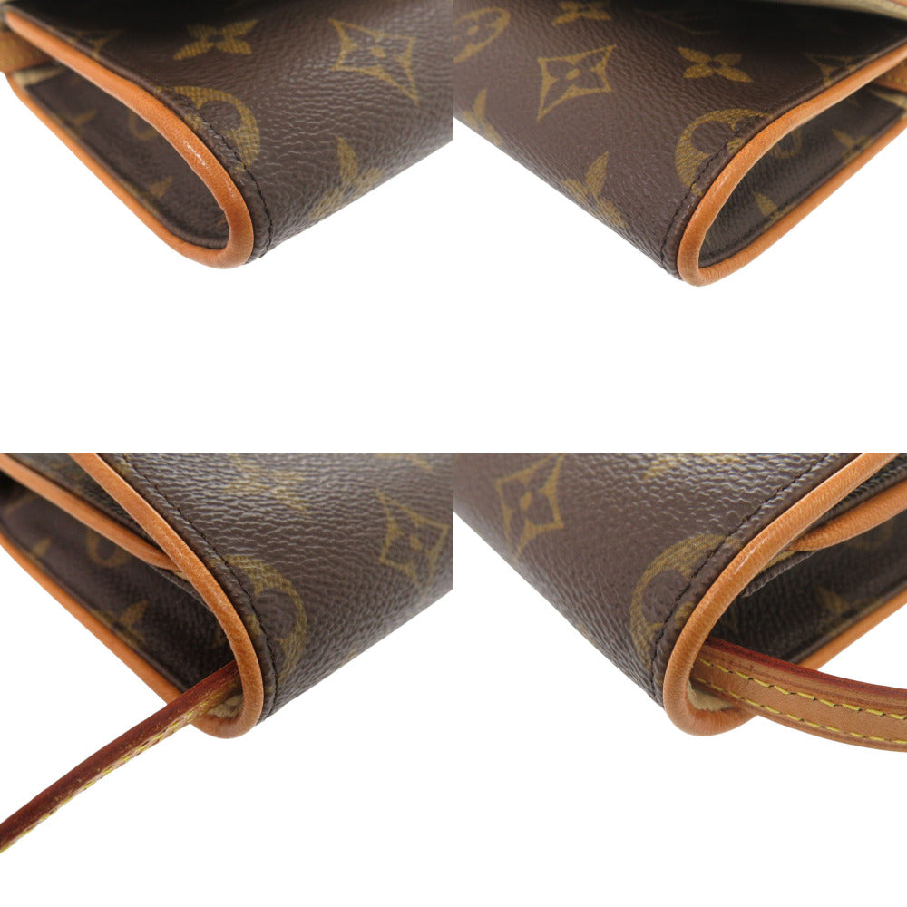 LOUIS VUITTON Shoulder Bag M51852 Monogram canvas Brown Monogram Pochette Twin GM Women Used Authentic