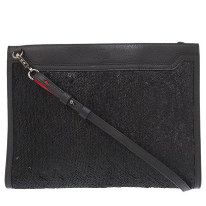 Christian Louboutin Shoulder Bag FA7369 Leather, Sequins black Sky porch