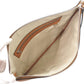 LOEWE Clutch bag leather Brown Cross line Women Used Authentic