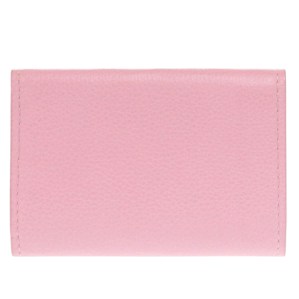 LOUIS VUITTON Tri-fold wallet M80088 leather pink Portefeuille Rock Mini Women Used Authentic