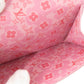 LOUIS VUITTON Tri-fold wallet M80088 leather pink Portefeuille Rock Mini Women Used Authentic