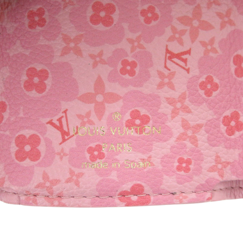 LOUIS VUITTON Tri-fold wallet M80088 leather pink Portefeuille Rock Mini Women Used Authentic