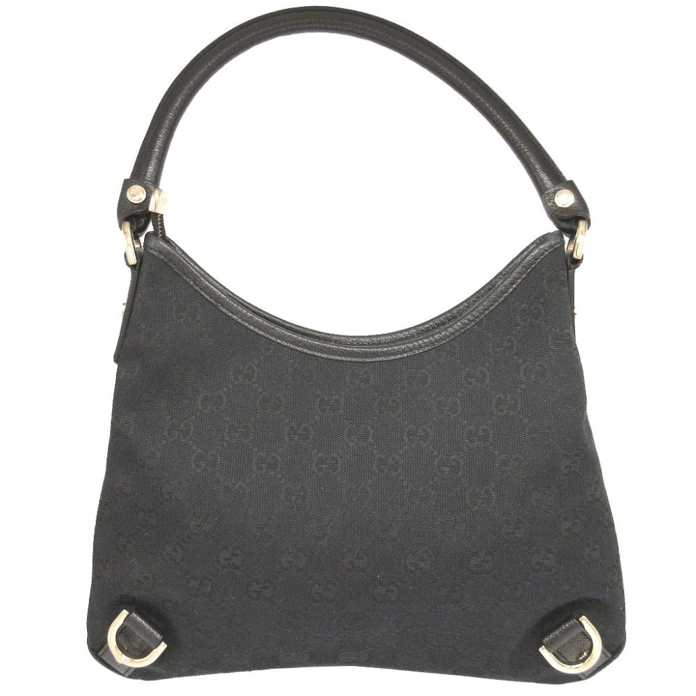 GUCCI Shoulder Bag 130738 GG canvas, leather black Abbey