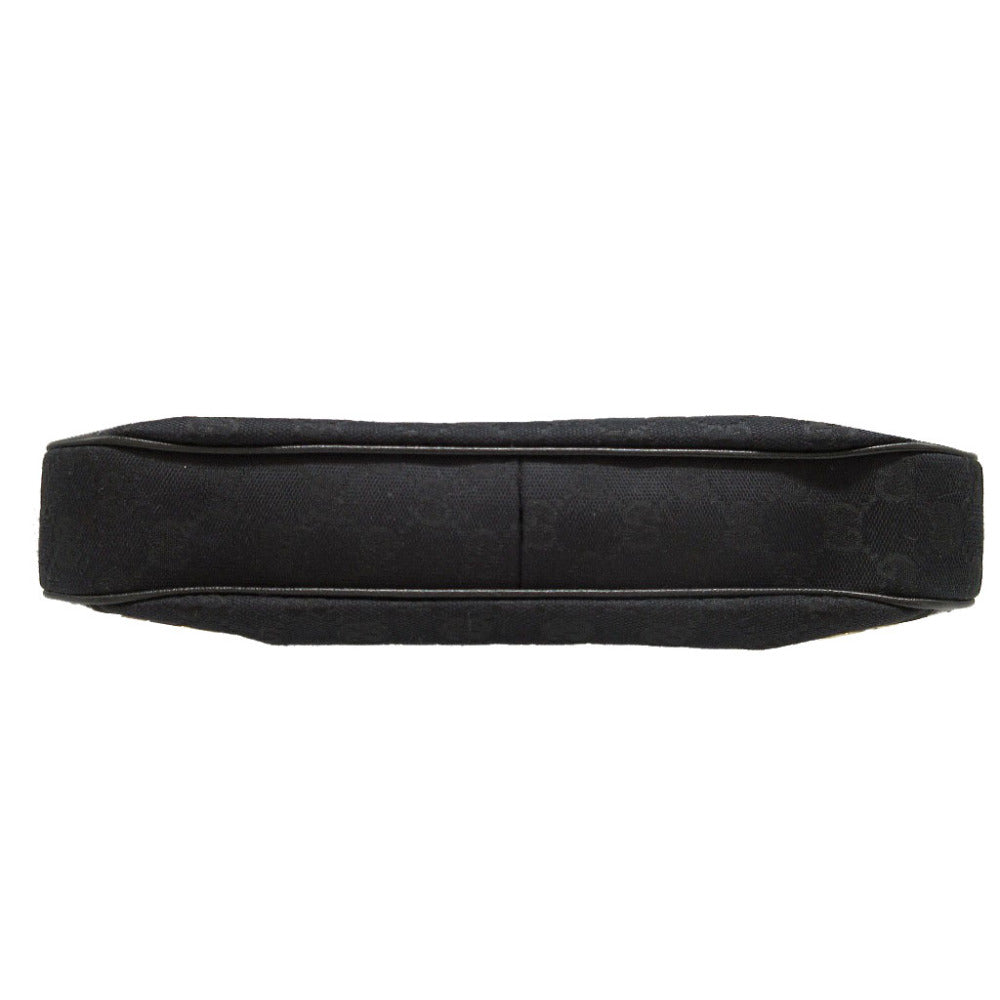 GUCCI Shoulder Bag 130738 GG canvas, leather black Abbey