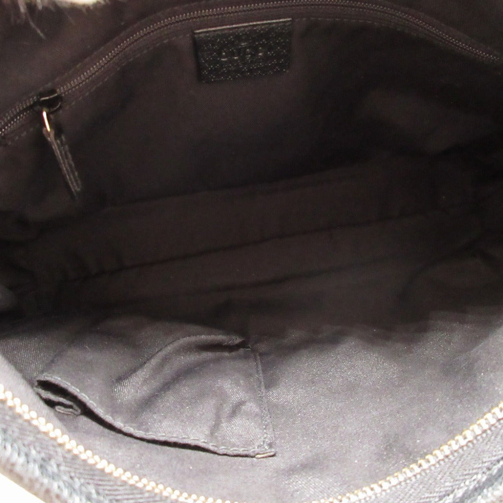 GUCCI Shoulder Bag 130738 GG canvas, leather black Abbey