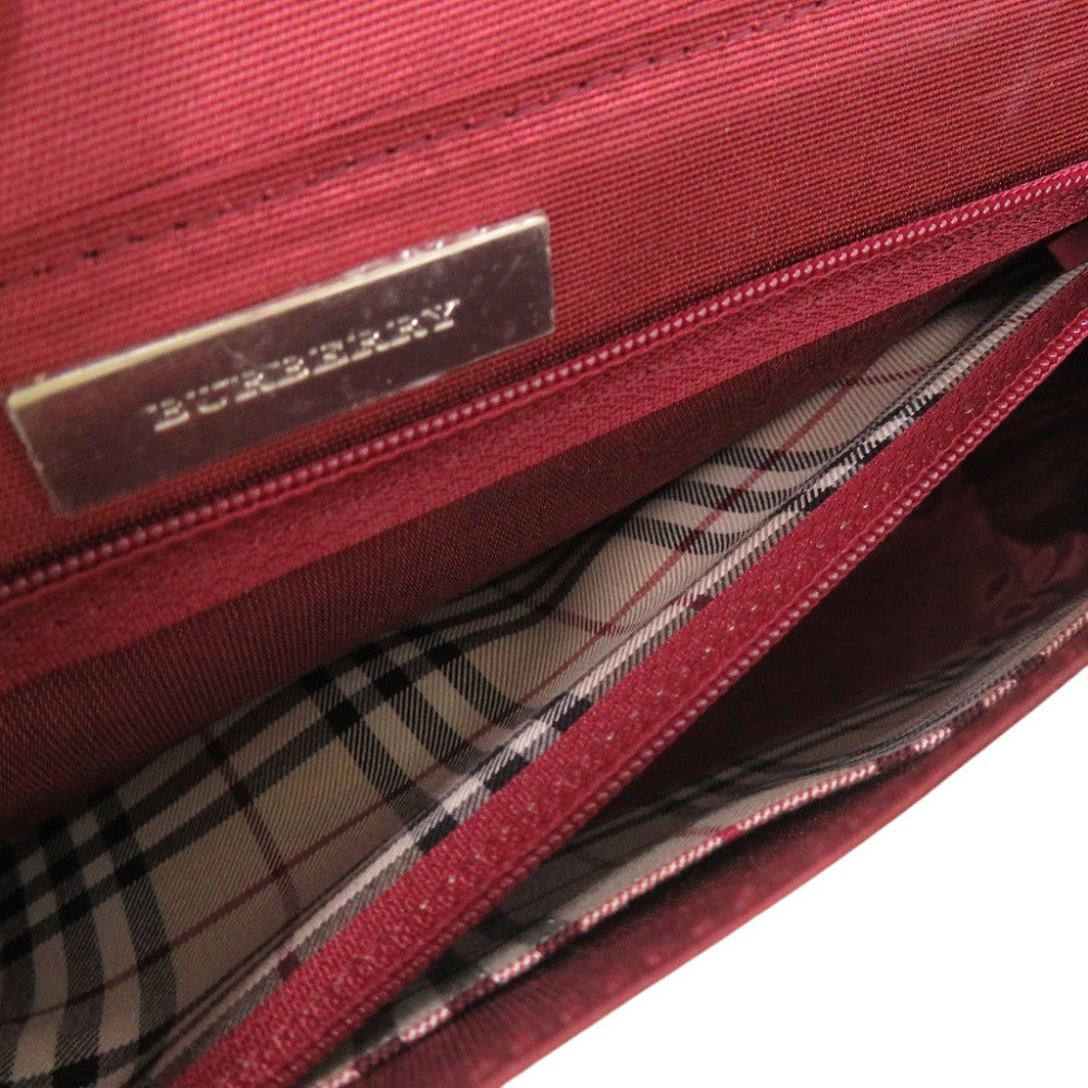BURBERRY Handbag leather beige With logo Women Used Authentic