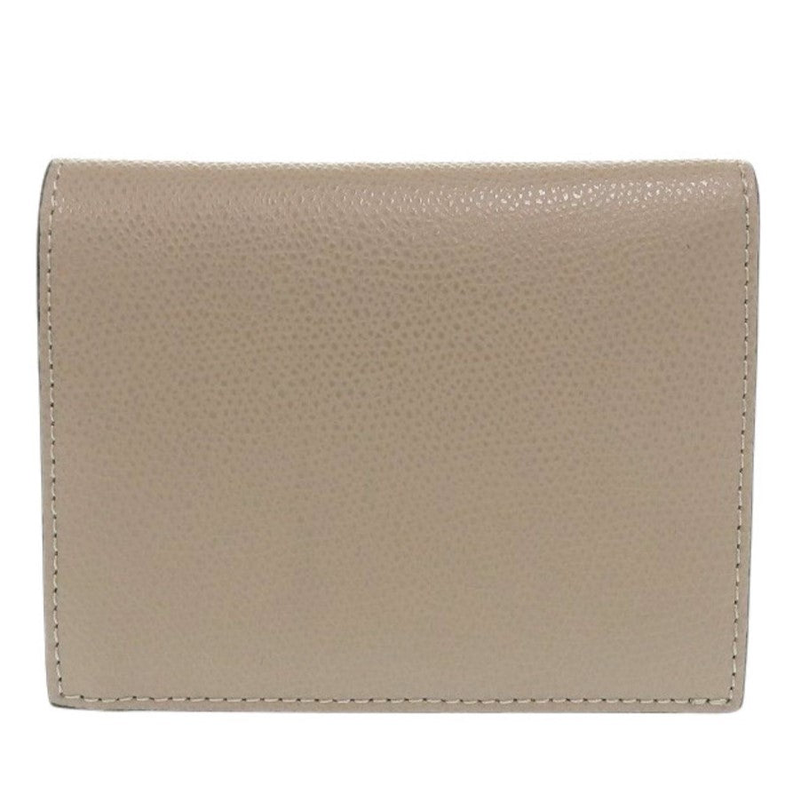FENDI Bifold Wallet 8M0387 leather beige Ehuise Fendi Women Used Authentic