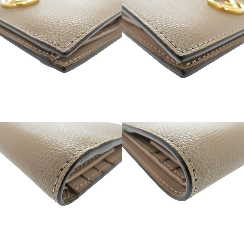 FENDI Bifold Wallet 8M0387 leather beige Ehuise Fendi Women Used Authentic