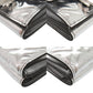 FENDI Tri-fold wallet 8M0395 leather Silver Baguette Micro FF Logo Women Used Authentic