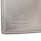 FENDI Tri-fold wallet 8M0395 leather Silver Baguette Micro FF Logo Women Used Authentic