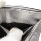 FENDI Tri-fold wallet 8M0395 leather Silver Baguette Micro FF Logo Women Used Authentic