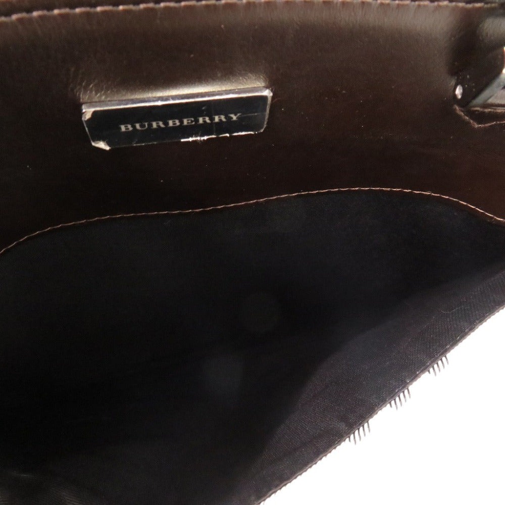 BURBERRY Handbag Canvas, Leather beige Nova Check Women Used Authentic