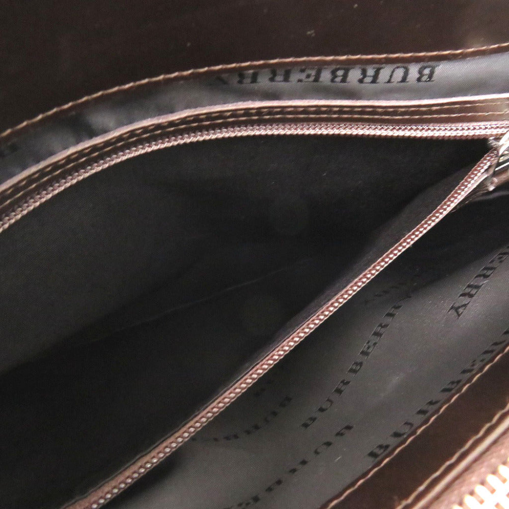 BURBERRY Handbag Canvas, Leather beige Nova Check Women Used Authentic