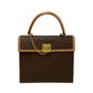 CELINE Handbag Leather, PVC Brown Macadam Blason Triomphe logo ring Metal Women Used Authentic
