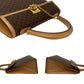 CELINE Handbag Leather, PVC Brown Macadam Blason Triomphe logo ring Metal Women Used Authentic