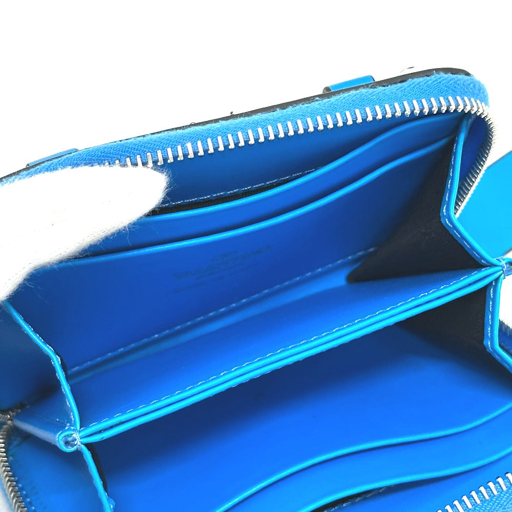 VALENTINO Folded wallet TY0P0R48CFW leather blue Fluo