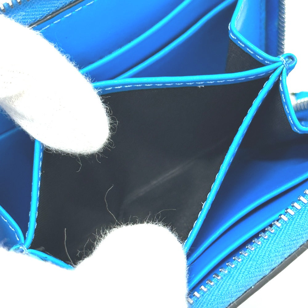 VALENTINO Folded wallet TY0P0R48CFW leather blue Fluo