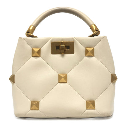 VALENTINO Handbag VW0B0197BSF leather white Rockstud Roman studs