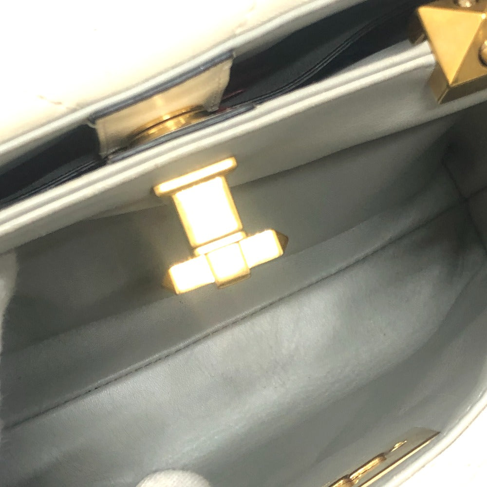 VALENTINO Handbag VW0B0197BSF leather white Rockstud Roman studs