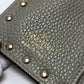 Valentino Folded wallet leather gray Rock studs