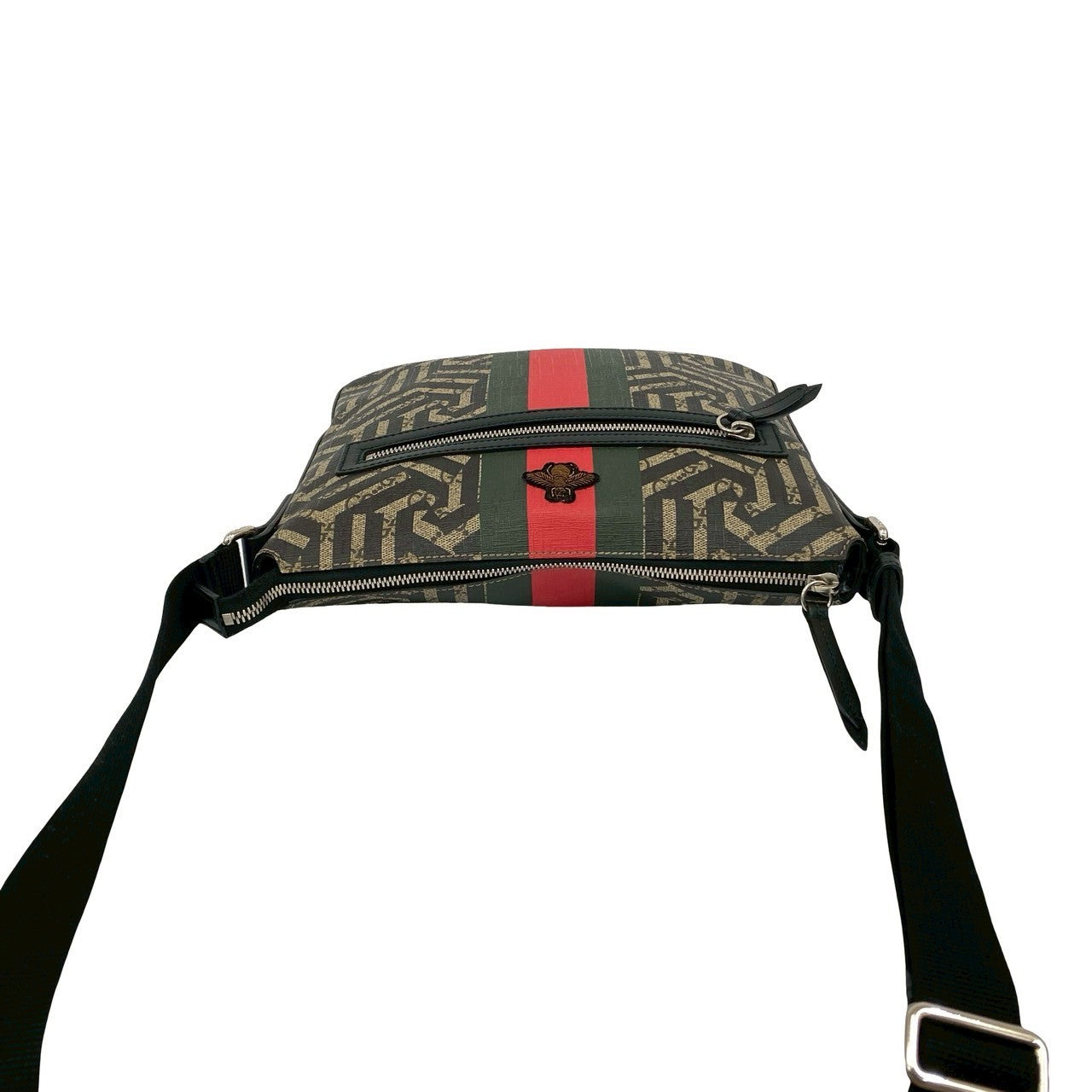 GUCCI Shoulder Bag PVC Brown GG Kaleido Web B messenger bag