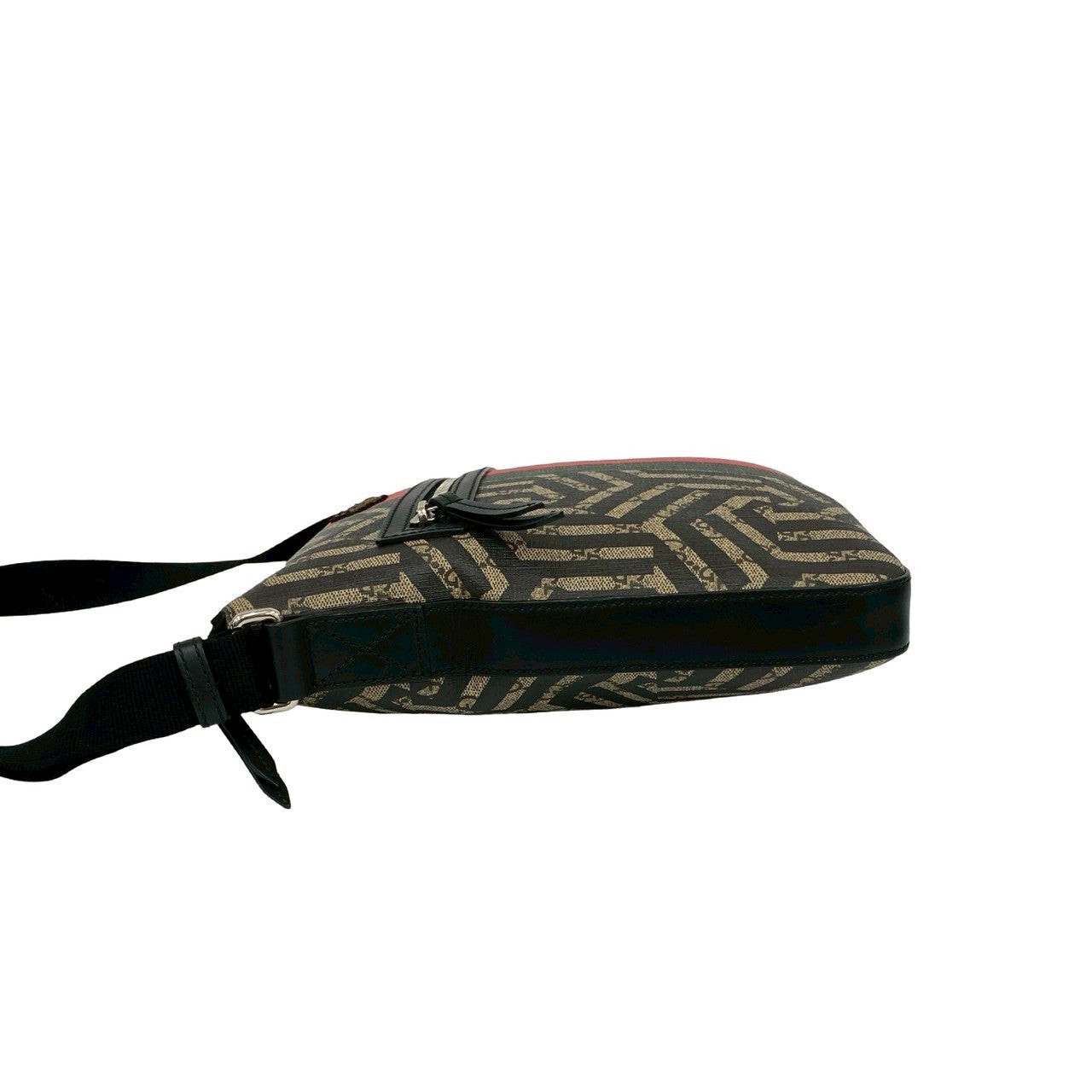 GUCCI Shoulder Bag PVC Brown GG Kaleido Web B messenger bag