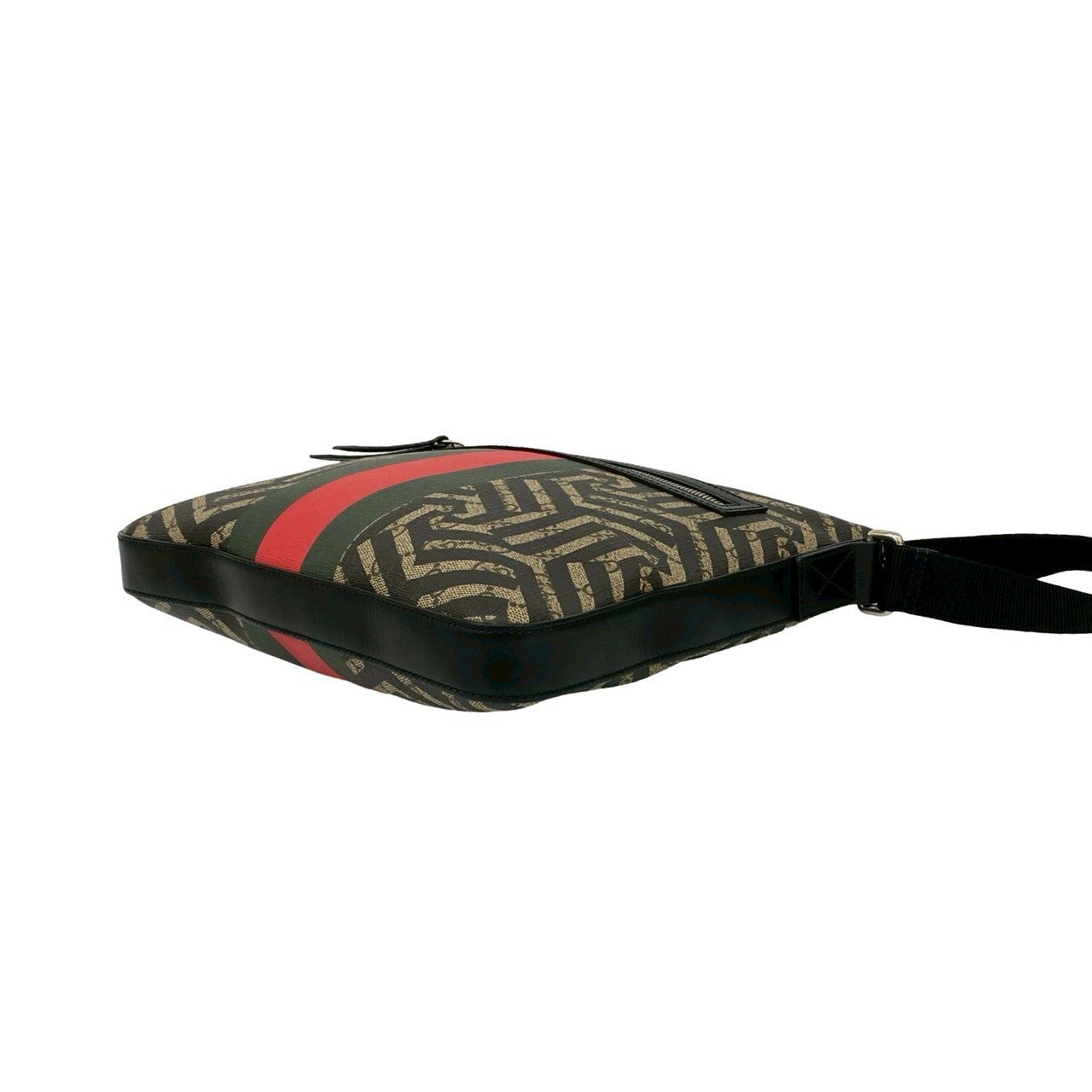 GUCCI Shoulder Bag PVC Brown GG Kaleido Web B messenger bag