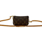 LOUIS VUITTON Shoulder Bag leather Brown Monogram Mini Pochette Accessoires