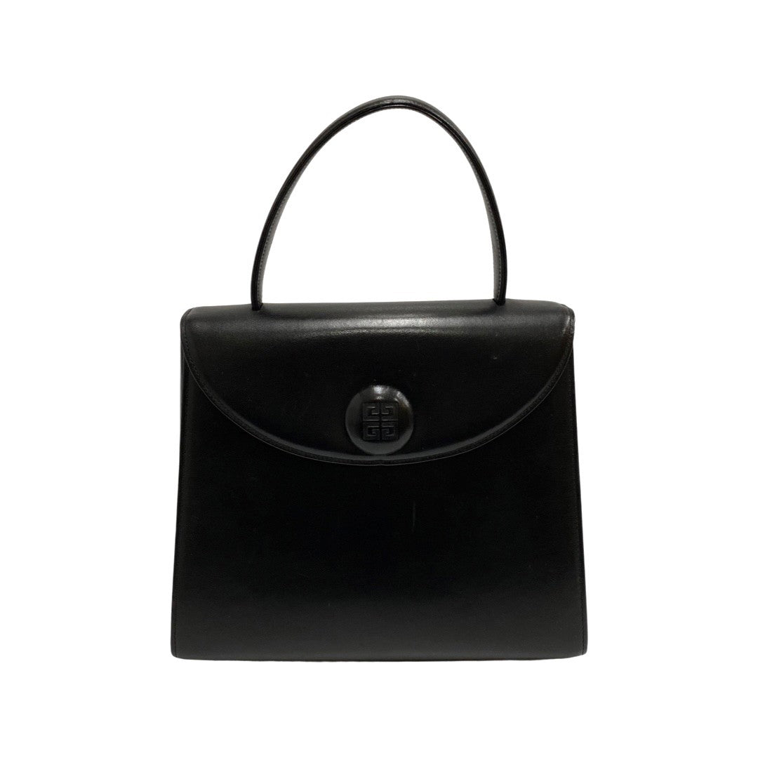 GIVENCHY Handbag leather black Women Used Authentic