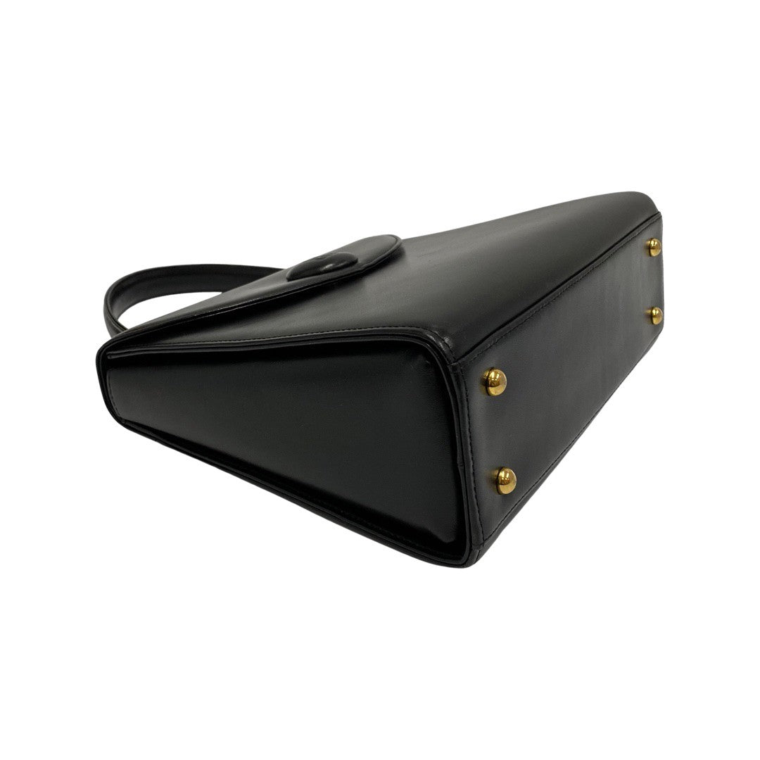 GIVENCHY Handbag leather black Women Used Authentic