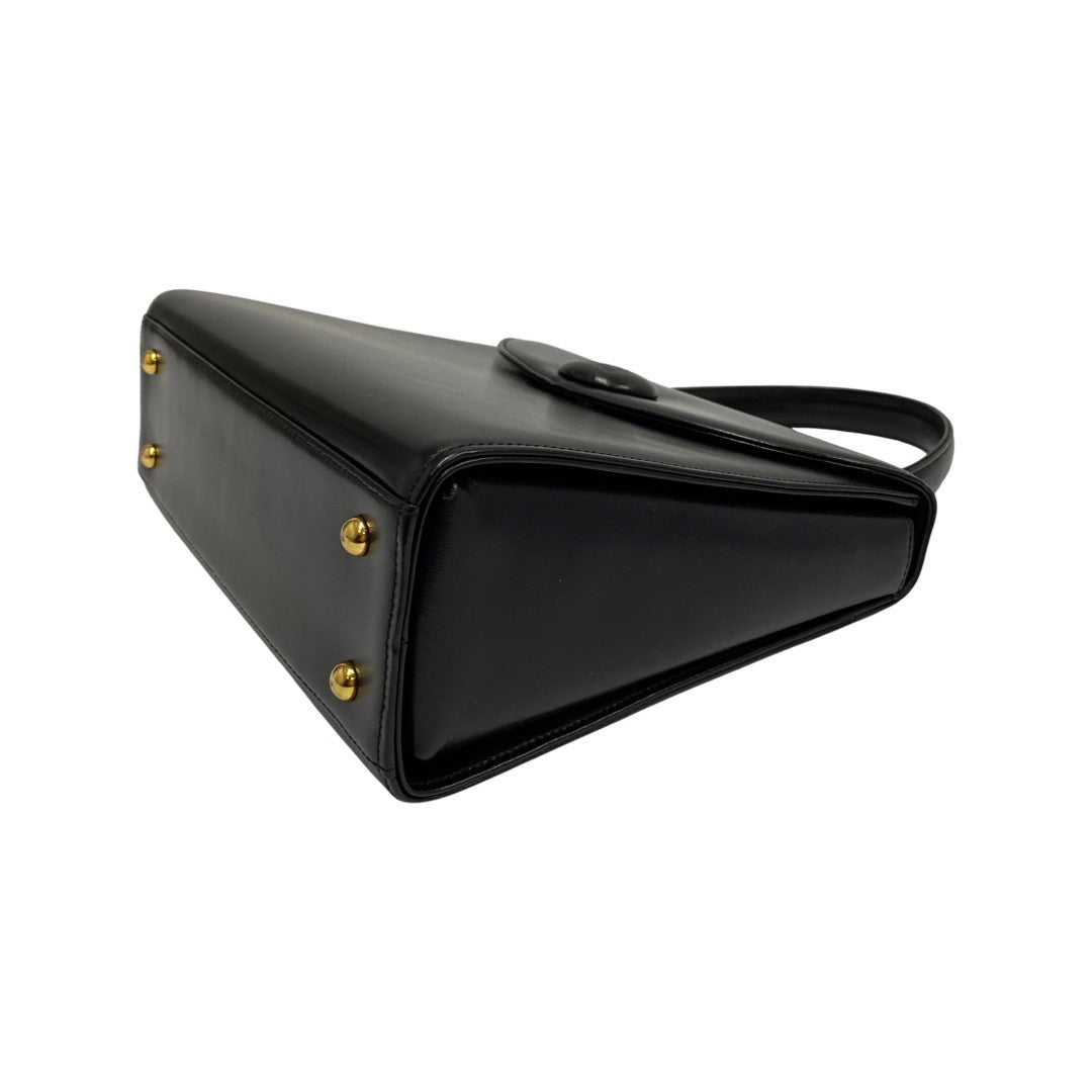 GIVENCHY Handbag leather black Women Used Authentic