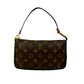 LOUIS VUITTON Handbag leather Brown Monogram Pochette Accessoires