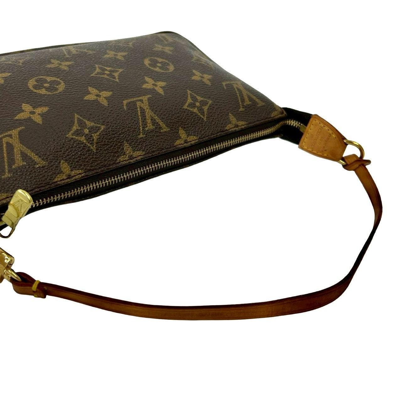 LOUIS VUITTON Handbag leather Brown Monogram Pochette Accessoires