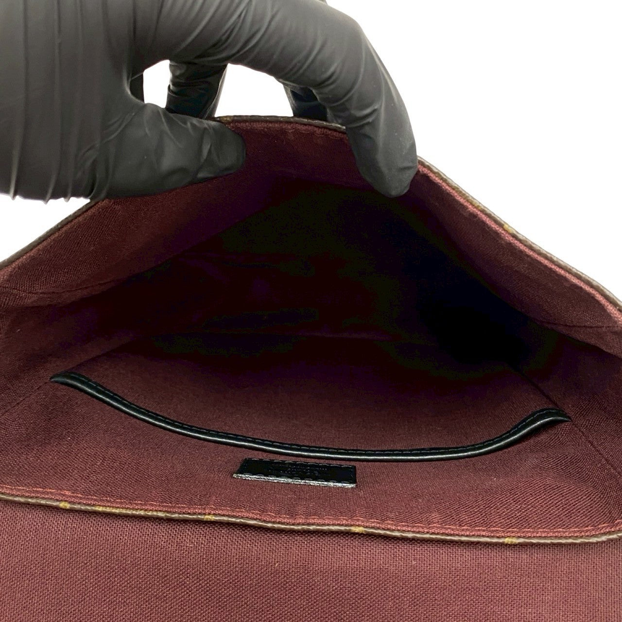 LOUIS VUITTON Shoulder Bag leather Brown Monogram Macassar Bus PM