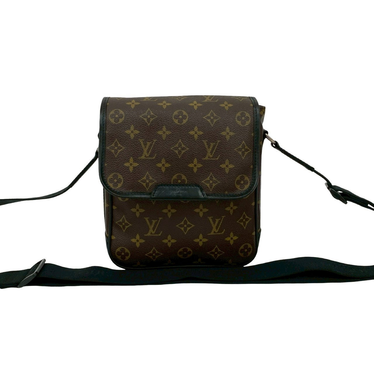 LOUIS VUITTON Shoulder Bag leather Brown Monogram Macassar Bus PM